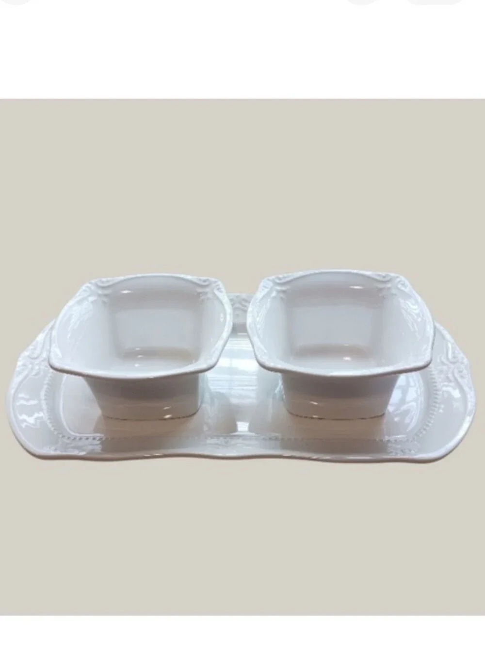 Southern Living Gallery Collection 3-PC Serveware Set Bowls Platter